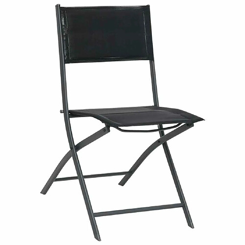 Maison Chic Lot de 4 Chaises de jardin,Fauteuil d'extérieur pliables Acier et textilène -MN93654