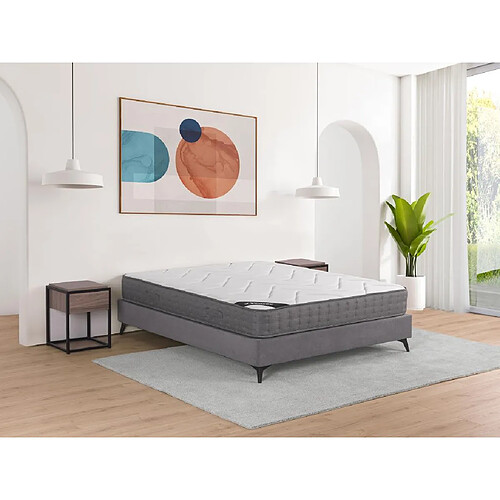 Vente-Unique Matelas 180 x 200 cm ressorts ensachés 5 zones accueil mémoire de forme ép.23cm - BABYLONE de YSMÉE