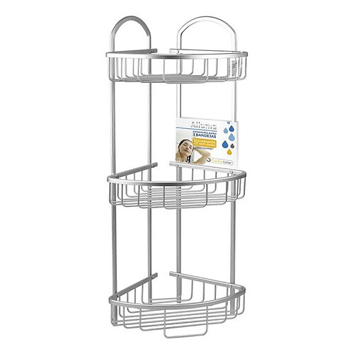 Totalcadeau Etagère de coin pour salle de bain à 3 niveaux (23 X 23 x 67,5 cm) pas cher