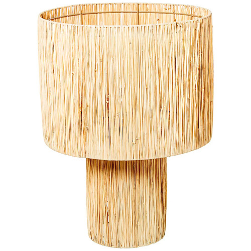 Lampe de bureau Alexandra House Living Beige Naturel osier Rotin Fibre naturelle 40 W 40 x 55 x 40 cm