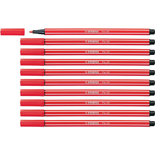 STABILO Stylo feutre Pen 68, rouge carmin ()