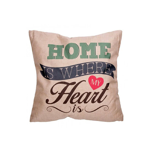 Magneticland Coussin tendance déco "Home is where my Heart is" (43 x 43 cm)