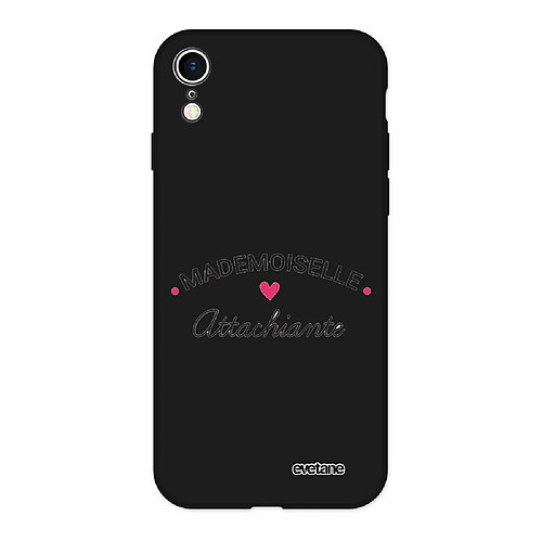 Evetane Coque iPhone Xr Silicone Liquide Douce Anti Chocs, Housse de Protection noir