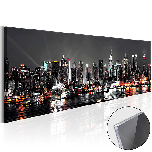 Decoshop26 Tableaux en verre acrylique décoration murale motif New York Dream 120x40 cm TVA110013