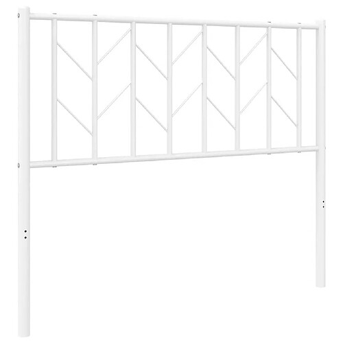 Maison Chic Tête de lit moderne pour chambre - Décoration de lit métal blanc 100 cm -MN68409