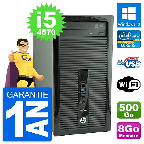 PC Tour HP ProDesk 400 G1 Intel i5-4570 RAM 8Go Disque Dur 500Go Windows 10 Wifi · Occasion