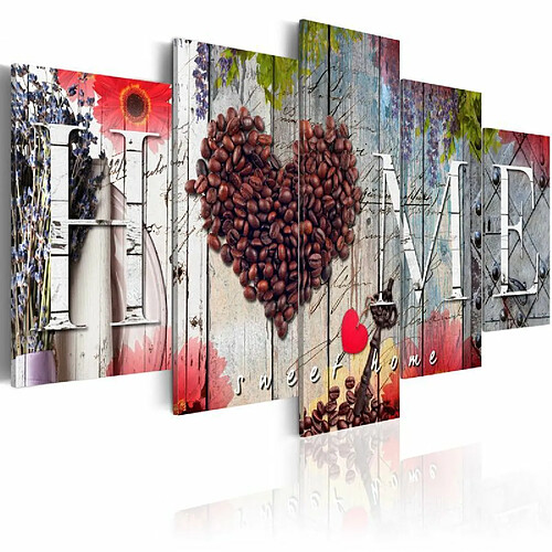 Paris Prix Tableau Imprimé Coffee Heart 50 x 100 cm