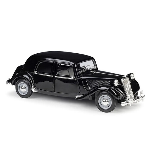 Universal 1: 18 1952 Citroën 15CV gaz moulé alliage modèle rétro voiture classique décoration collection cadeau boîte d'origine(Le noir)