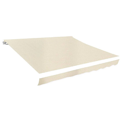 vidaXL Toit d'auvent Toile Crème 4x3 m (Cadre non inclus)