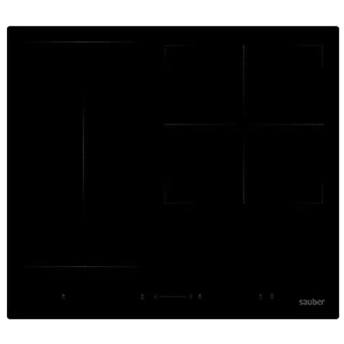 Sauber FLEX SERIE 7-8000 Table de Cuisson 3 Zones de Cuisson 9 Niveaux de Puissance Vitrocéramique Noir