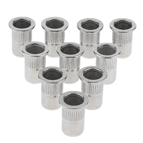 10Pcs / Lot M4-M8 Filetage métrique en acier inoxydable Rivet Nut Rivnut Inserts Nut M8