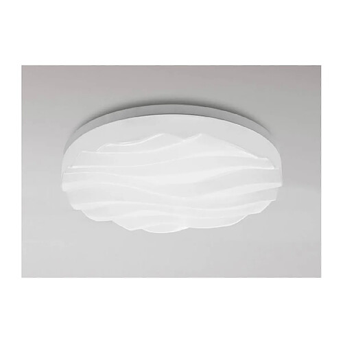 Luminaire Center Plafonnier/Applique Arena Ampoules Medium rond 36W LED IP44 3000K, 3240lm, blanc mat/arylique blanc