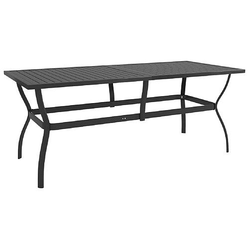 vidaXL Table de jardin Anthracite 190x80x72 cm Acier