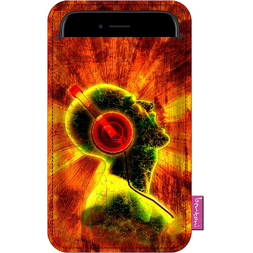 Étui en feutre pour téléphone portable Bertoni 100x175 mm Housse de protection motif Music