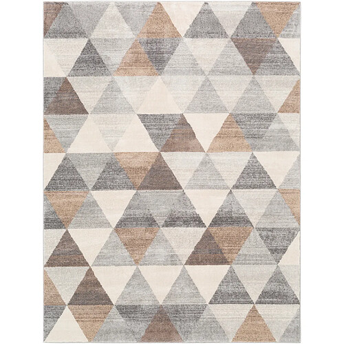 Surya KATHERINE - Tapis géométrique, Gris, Tan et Blanc – 160x215cm