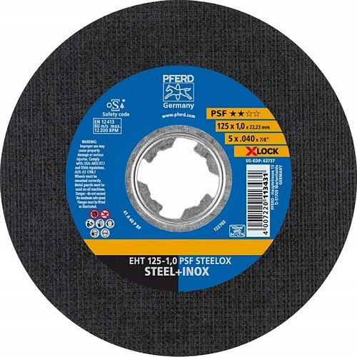 Disque de coupe PSF X-LOCK STEELOX 125x24mm Pferd