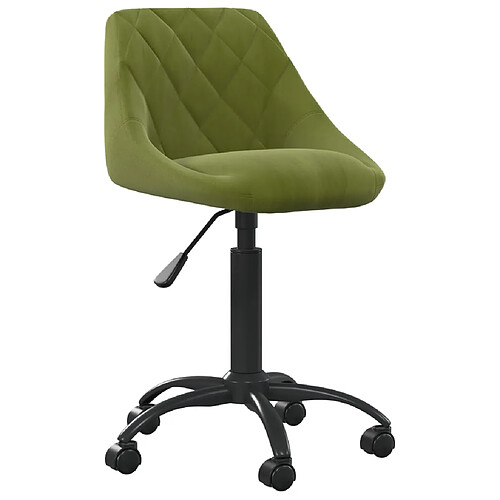 vidaXL Chaise de salle à manger Vert clair Velours