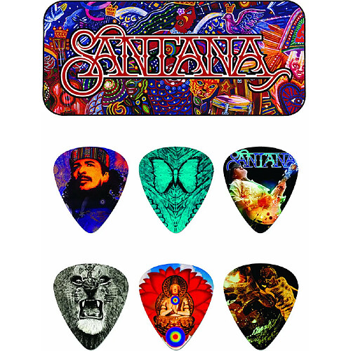 6 médiators médium Carlos Santana Dunlop