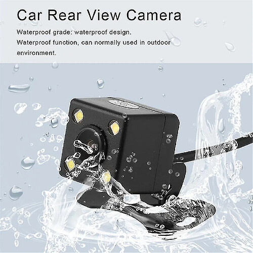 Universal 4 lumières LED caméra de vue arrière étanche HD grand angle voiture caméra arrière inversée