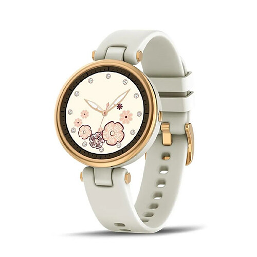 Winkoo.fr Montre Connectée Femme, Fitness Sport étanche IP67 avec Gestion Féminine, Cardiofréquencemètre, Montre Connecter pour Femmes Moniteur de Sommeil pour Android/iOS Ronde