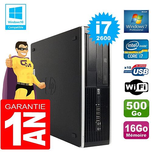 PC HP Compaq 8300 SFF Core I7-2600 Ram 16Go Disque 500 Go Graveur DVD Wifi W7 · Occasion