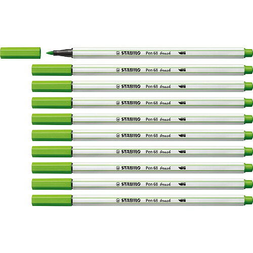 STABILO Feutre pinceau Pen 68 brush, vert feuille ()