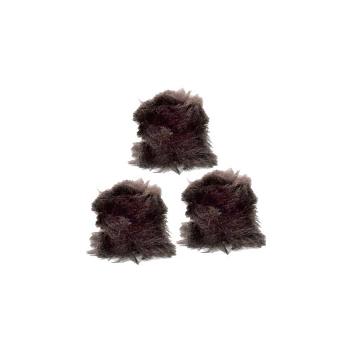 MINIFUR-LAV Bonnette anti vent en fourrure (Lot de 3) Rode