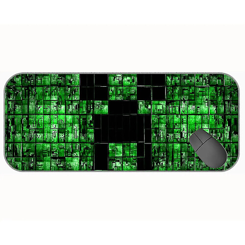 Universal (750x300x3), xxl tapis de souris de jeu étendu, tampon de souris de bureau de labyrinthe numérique vert