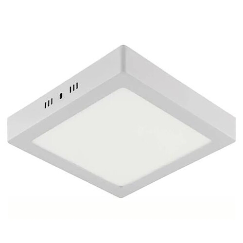 HOROZ ELECTRIC Plafonnier LED saillie carré blanc 18W (Eq. 144W) 3000K Dim. 211x28mm