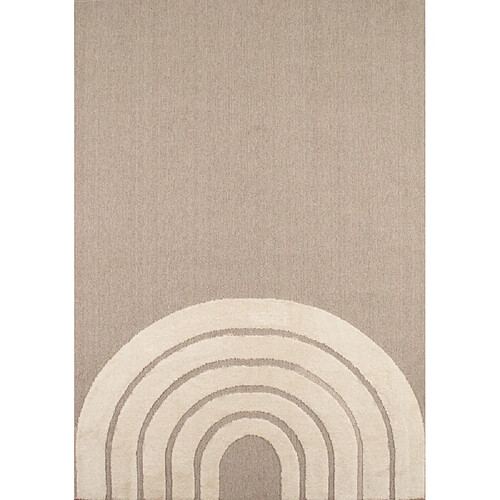 Jardindeco Tapis intérieur en polyester Fantine arc en ciel 160 x 230 cm.