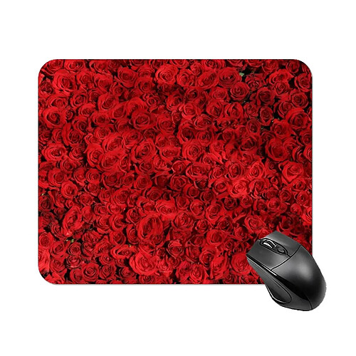 Universal Pad de souris imprimé à fleurs roses pour ordinateur portable