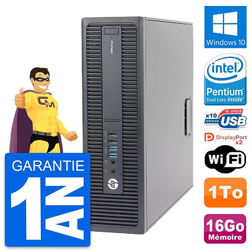 PC HP ProDesk 600 G2 SFF Intel G4400 RAM 16Go Disque Dur 1To Windows 10 Wifi · Occasion