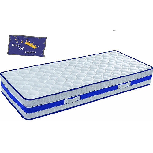 King Of Dreams Matelas 80X200 Mousse Poli Lattex Indéformable 29 cm - Soutien Ferme + Protège Matelas + Oreiller Mémoire de Forme OFFERTS 80 200