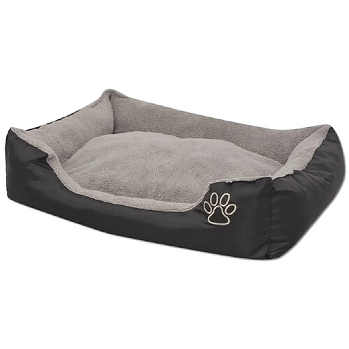 Maison Chic Niche Lit pour chien | Panier couchage pour chiens avec coussin rembourré Taille L Noir -GKD28572