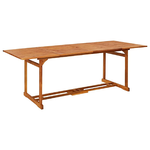 vidaXL Table à dîner de jardin 220x90x75 cm Bois d'acacia massif