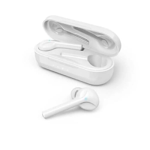 HAMA Spirit Go Écouteurs Sans Fil Bluetooth Microphone Appairage Automatique Réduit les Bruits Plastique Blanc