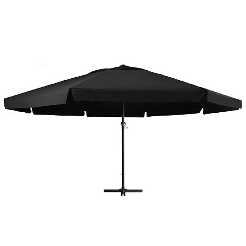 Maison Chic Parasol Jardin | Parasol d'extérieur et mat en aluminium 500 cm Noir - GKD65523