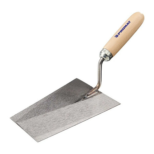 PROMAT Truelle de maçon longueur 180 mm largeur 125 mm avec manche en frêne col droit