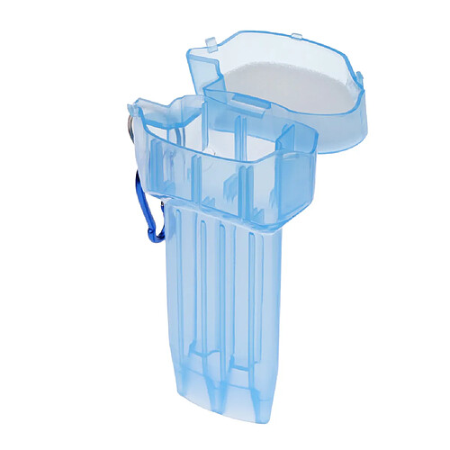 boîte transparente en plastique portable avec boucle de verrouillage bleu