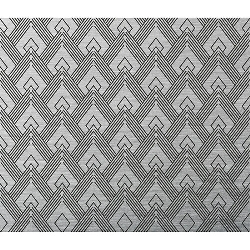 Cpm Crédence adhésive en aluminium Art Décoration - L. 70 x l. 40 cm - Noir