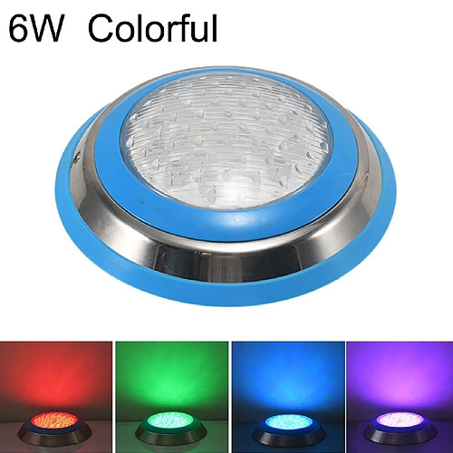 Wewoo Lumière sous-marine de paysage de de piscine murale en acier inoxydable 6W LED colorée