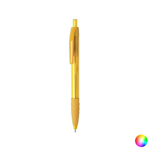 Totalcadeau Stylos bille pointe moyenne Bleu rétractable - Stylo bleu à bille mécanisme bouton Couleur - Jaune pas cher