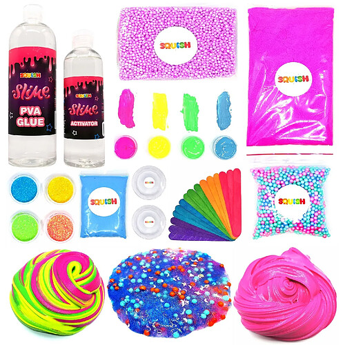 Slime Magic Box Kit création Set DIY 17en1 Activateur Perles Paillettes