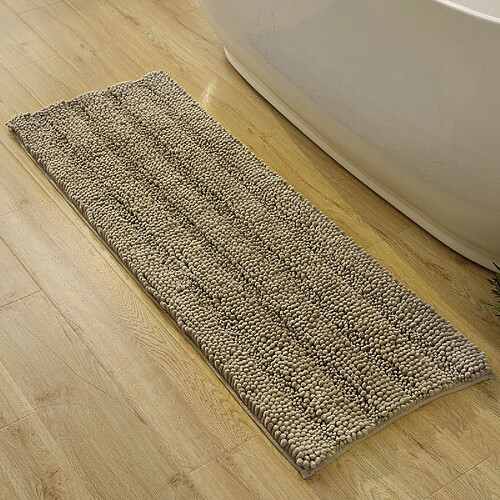 LUUCOZK Tapis de bain antidérapants absorbants à séchage rapide pour salle de bain - Kaki-43x122cm