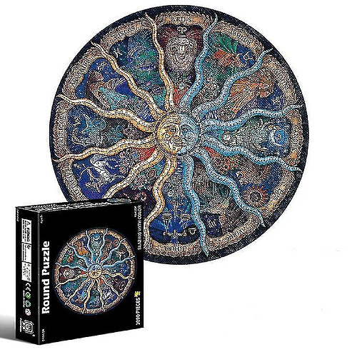 Universal Puzzle 1000 pièces pour adultes et enfants - Puzzle visuel 3D Terre et Lune