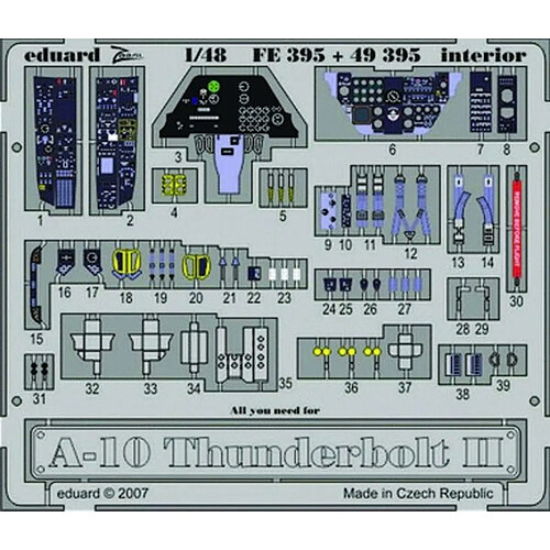 A-10 Thunderbolt II interior für Hobby Boss Bausatz- 1:48e - Eduard Accessories