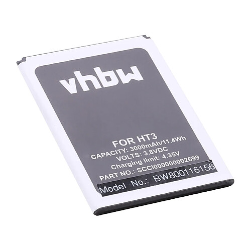 vhbw Li-Ion batterie 3000mAh (3.8V) pour téléphone portable mobil smartphone comme HomTom SCCI000000002699