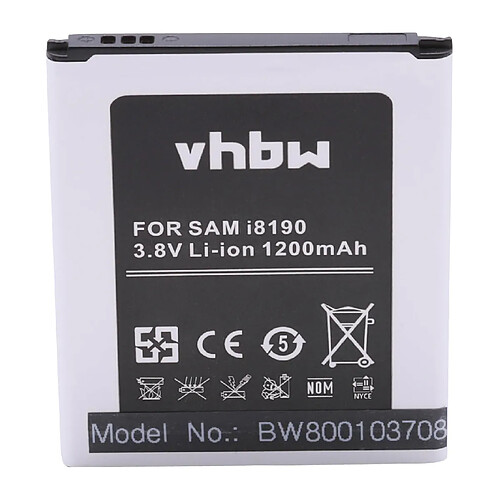 vhbw Li-Ion batterie 1100mAh (3.7V) pour téléphone portable, Smartphone Samsung Galaxy SCH-I739, SGH-T599, SIII Mini comme EB425161LU, EB-F1M7FLU.