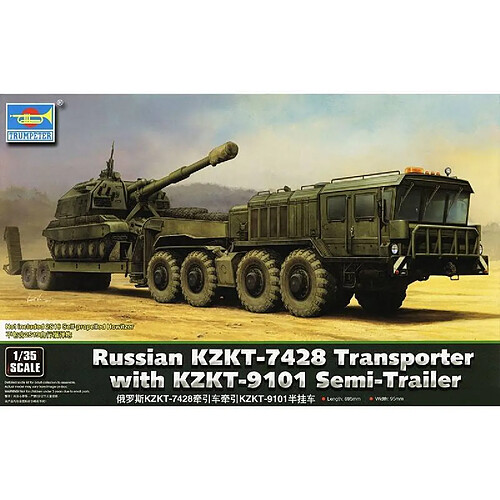 Trumpeter Maquette Camion Russian Kzkt-7428 Transporter With Kzkt-9101 Semi-trailer