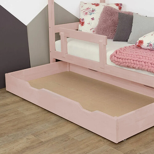 Youdoit Tiroir de lit 120 x 200 BUDDY - rose pastel